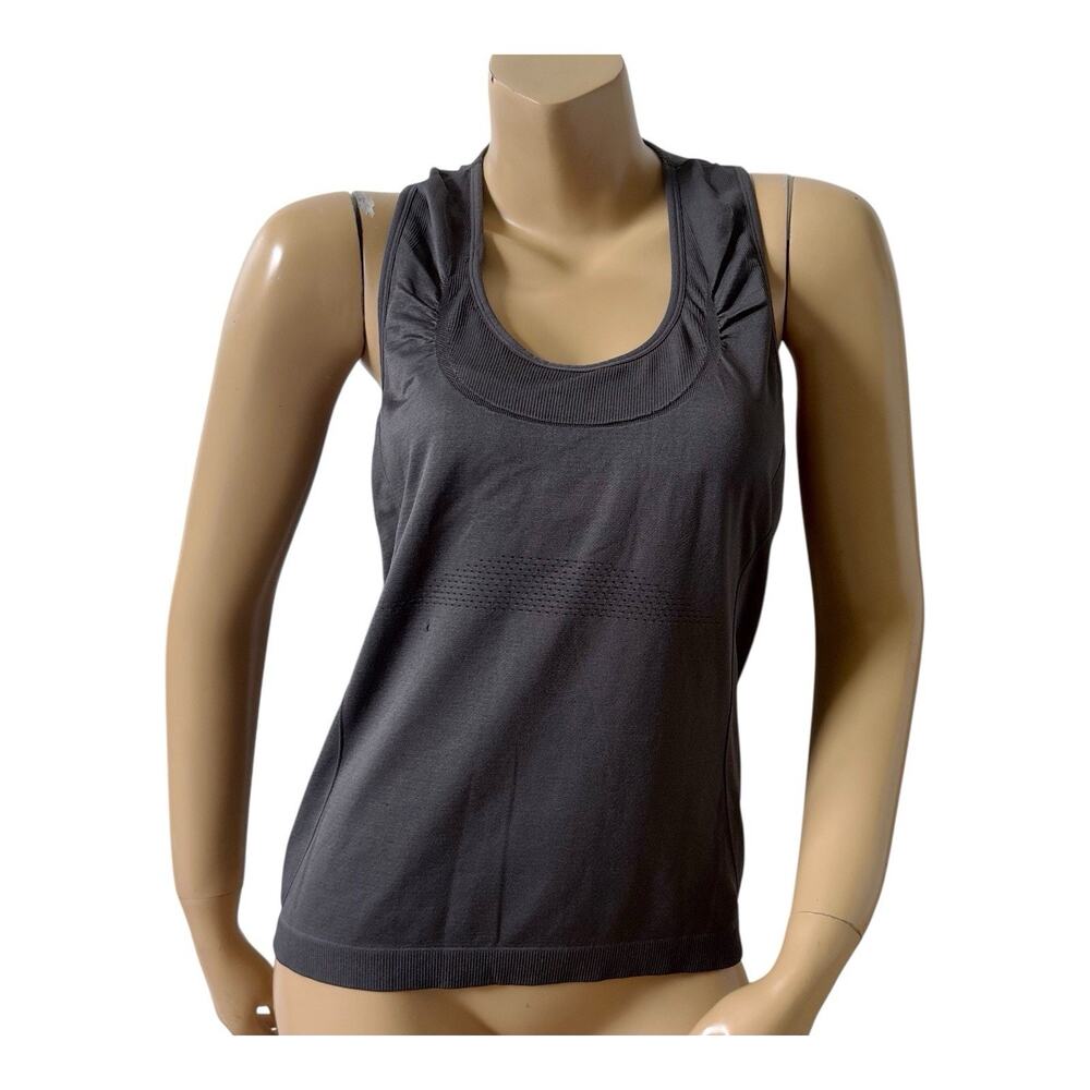 Morera Seamless Activewear Tank Womens XL Gray Racerback Workout Yoga Stretch
